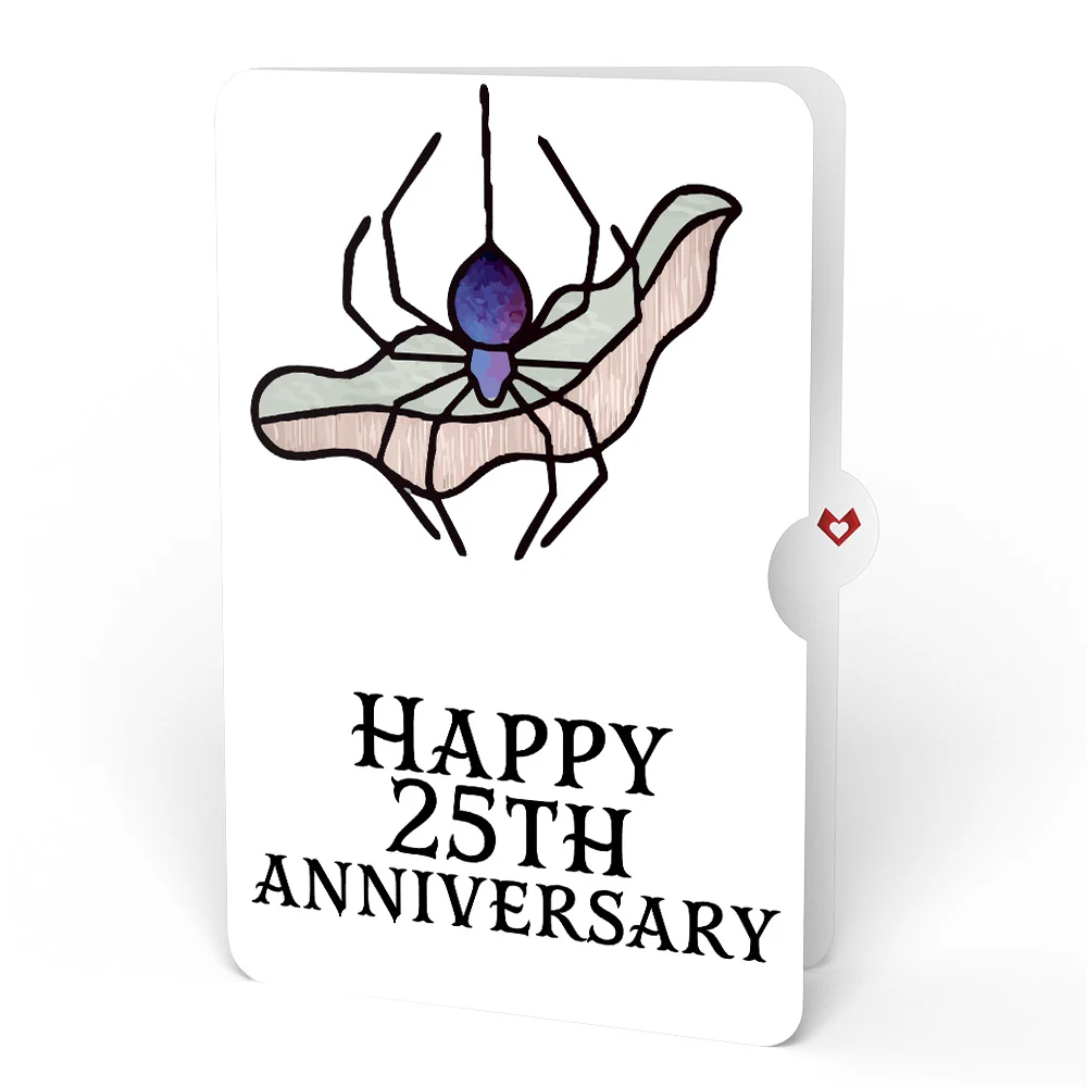 Lovepop Moonlit Amethyst 25th Anniversary Suncatcher Bouquet and Sentiment Set Glass - Image 4