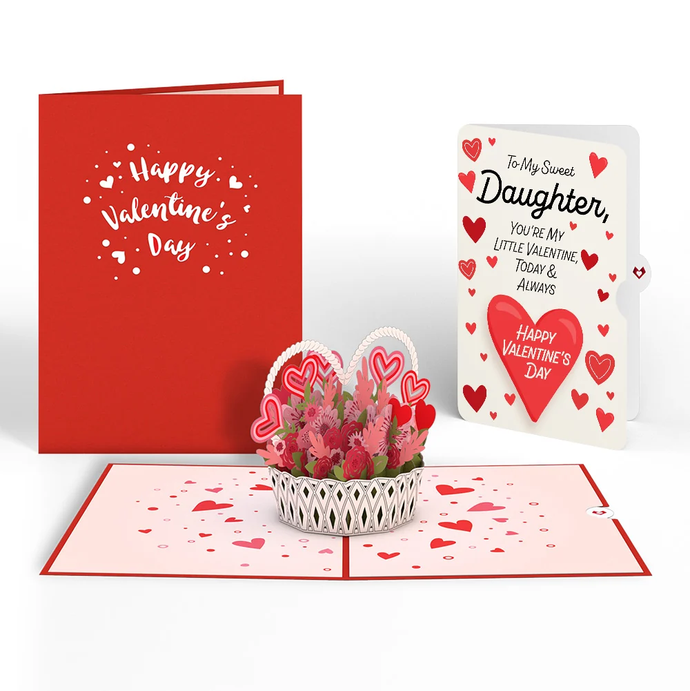 Lovepop Valentine's Day Basket Pop-Up Card and Sentiment Set for Daughter