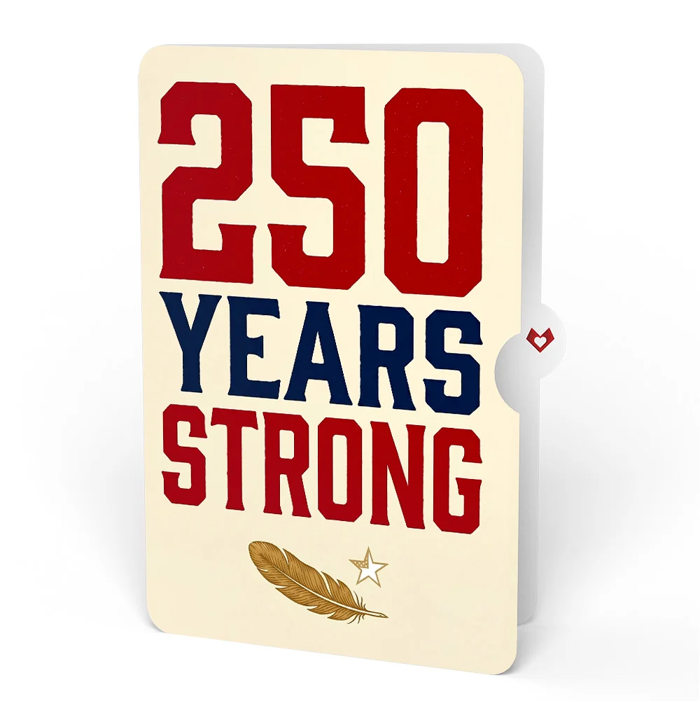 Lovepop Patriotic Eagle 4th of July Pop-Up Card and 250 Years of Freedom Sentiment Set Cream - Image 4