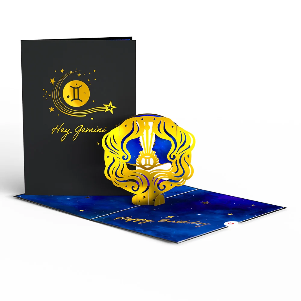 Lovepop Gemini Zodiac Birthday Pop-Up Card