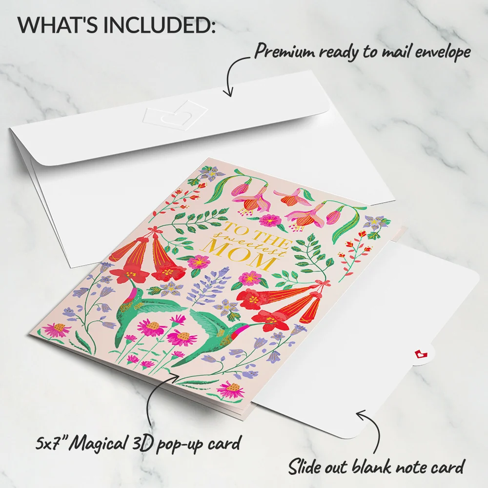 Lovepop Sweetest Mom Hummingbird Pop-Up Card - Image 5