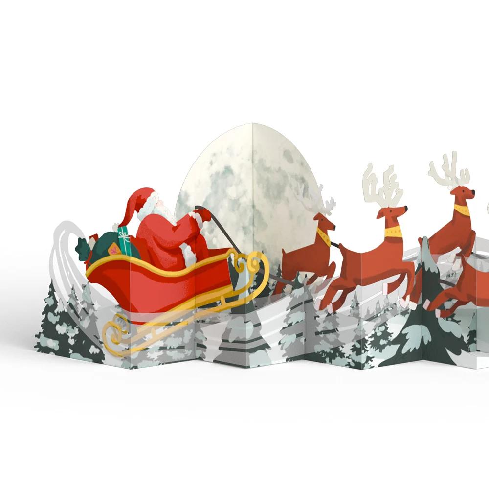 Lovepop Christmas Sleigh Ride Loooooong Card (Expands to 2 feet) and Sentiment Set - Image 3
