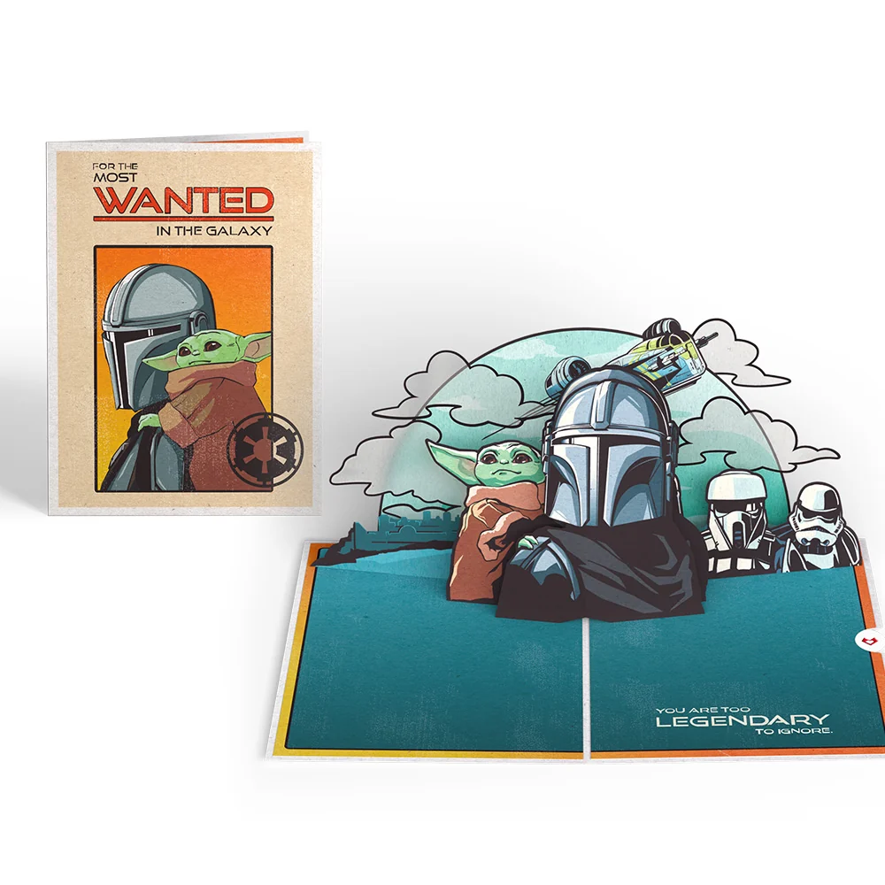 Lovepop Star Wars The Mandalorian and Grogu Most Wanted Pop-Up Card Poster