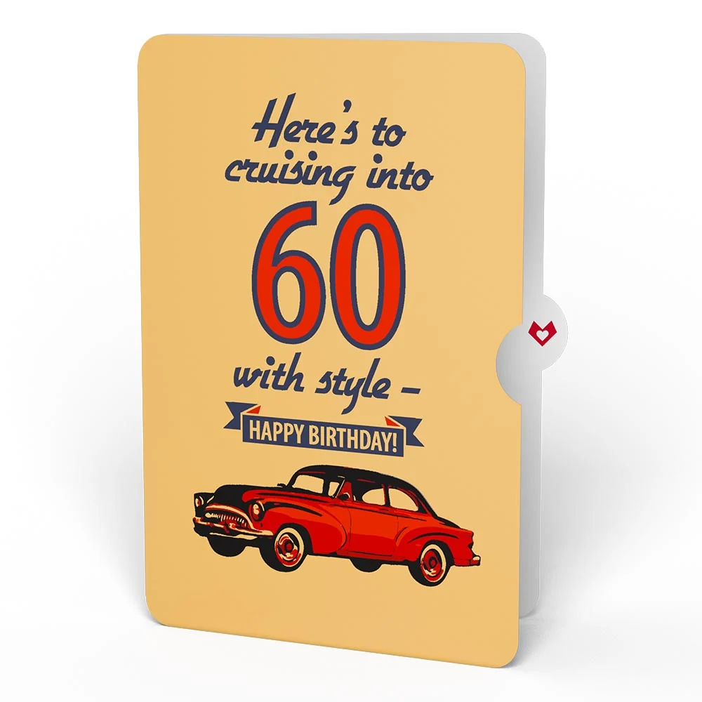 Lovepop Classic Car 60th Birthday Pop-Up Card and Sentiment Set - Image 4