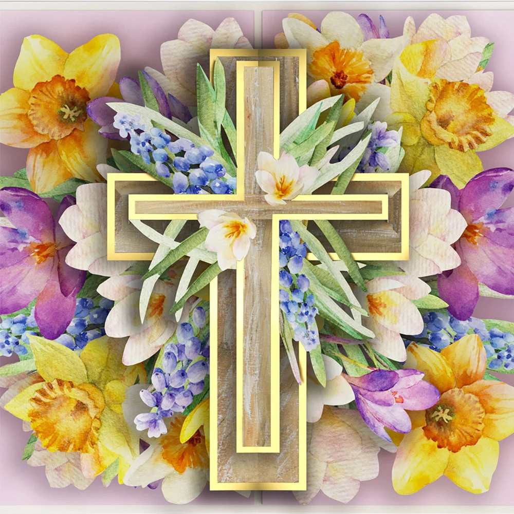 Lovepop The Lord Bless You Floral Cross Easter Pop-Up Card and Sentiment Set for Daughter - Image 3