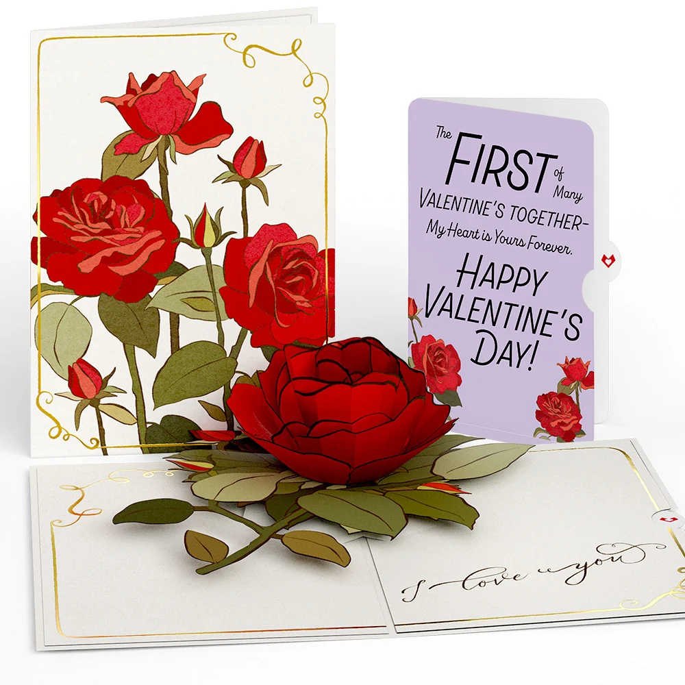Lovepop I Love You Roses My Heart Is Yours Forever Valentine Pop-Up Card and Sentiment Set