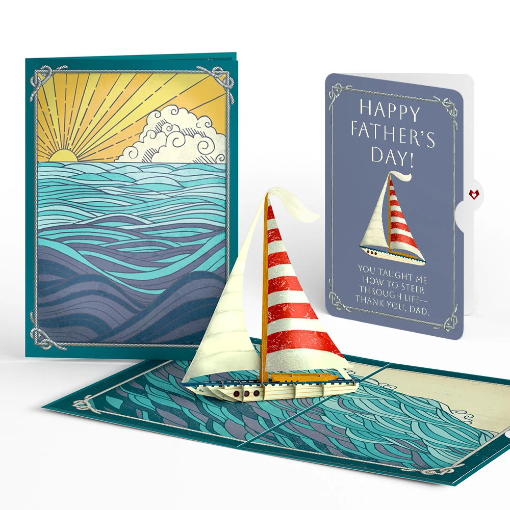 Lovepop Sailboat on the Horizon Father's Day Pop-Up Card and Sentiment Set