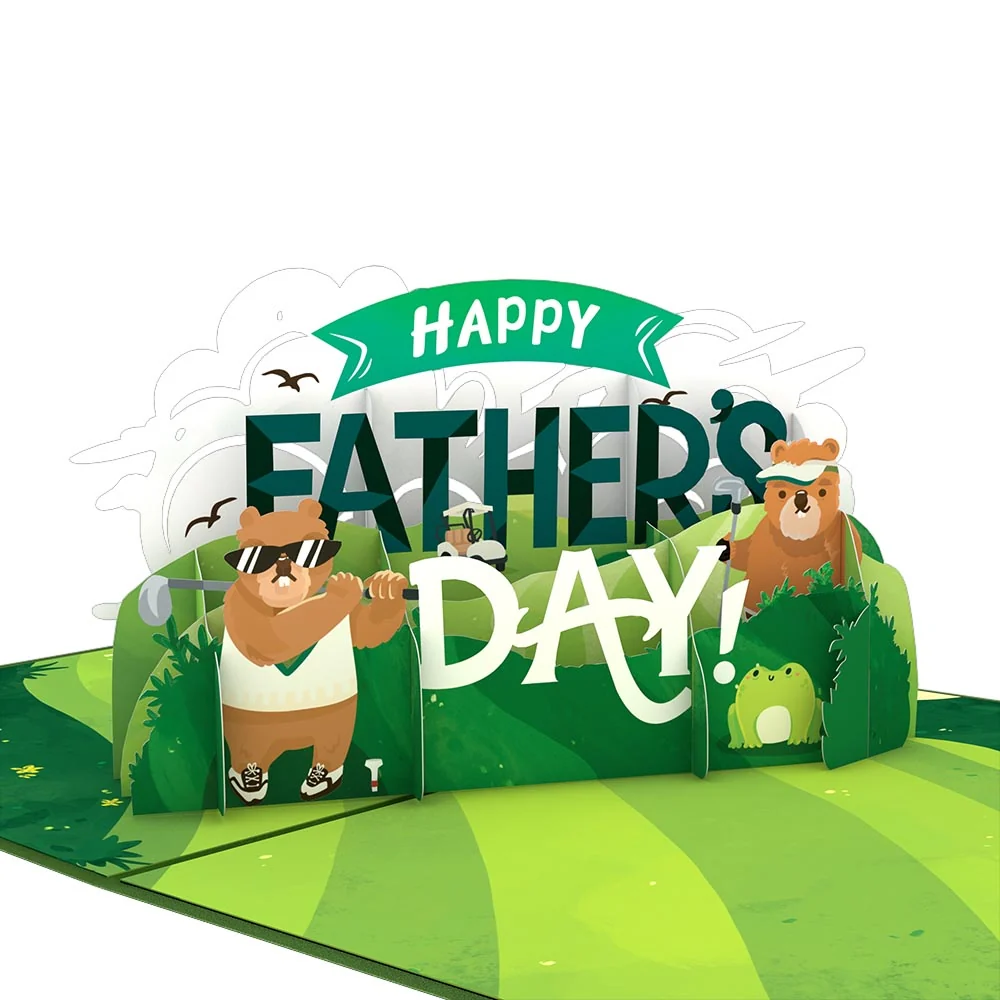 Lovepop Happy Father's Day Golf Pop-Up Card Bag - Image 2