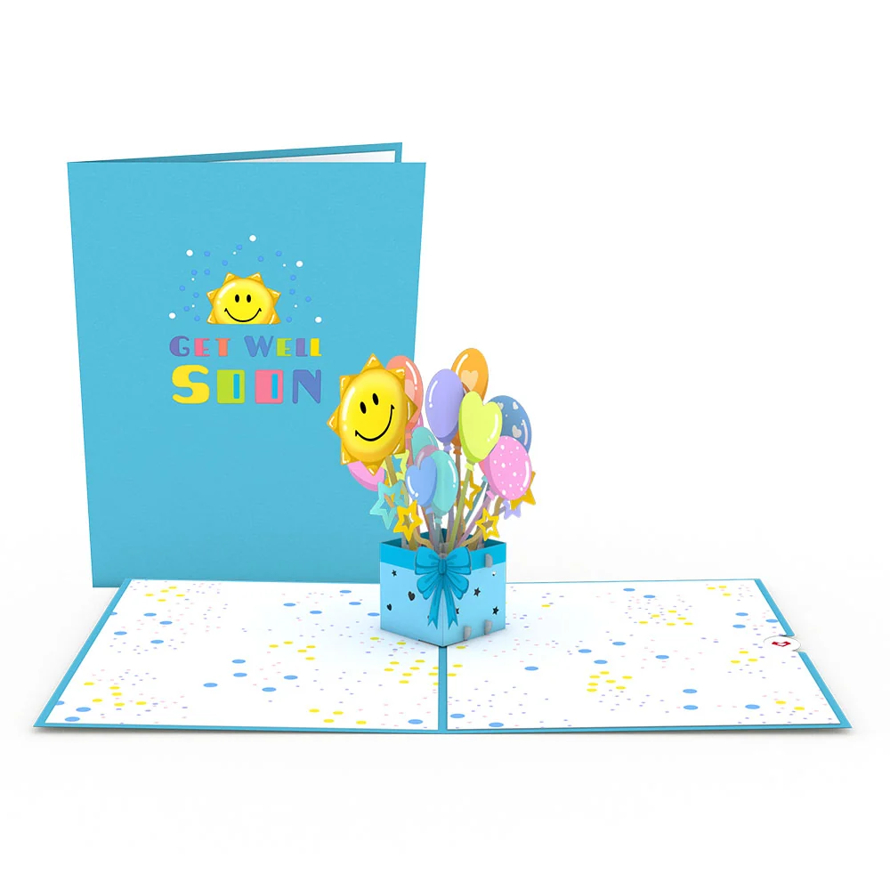 Lovepop Get Well Soon Balloons Pop-Up Card