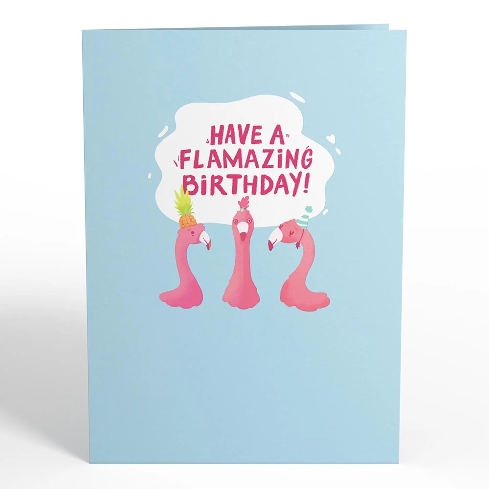 Lovepop Flamazing Birthday Flamingo Pop-Up Card - Image 4