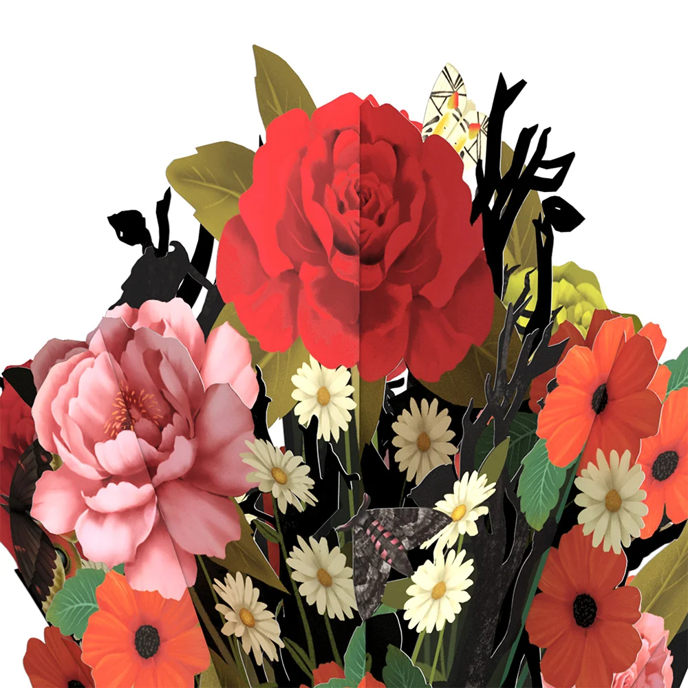 Lovepop Midnight Florals Valentine Bouquet and Sentiment Set for Husband Vase - Image 3