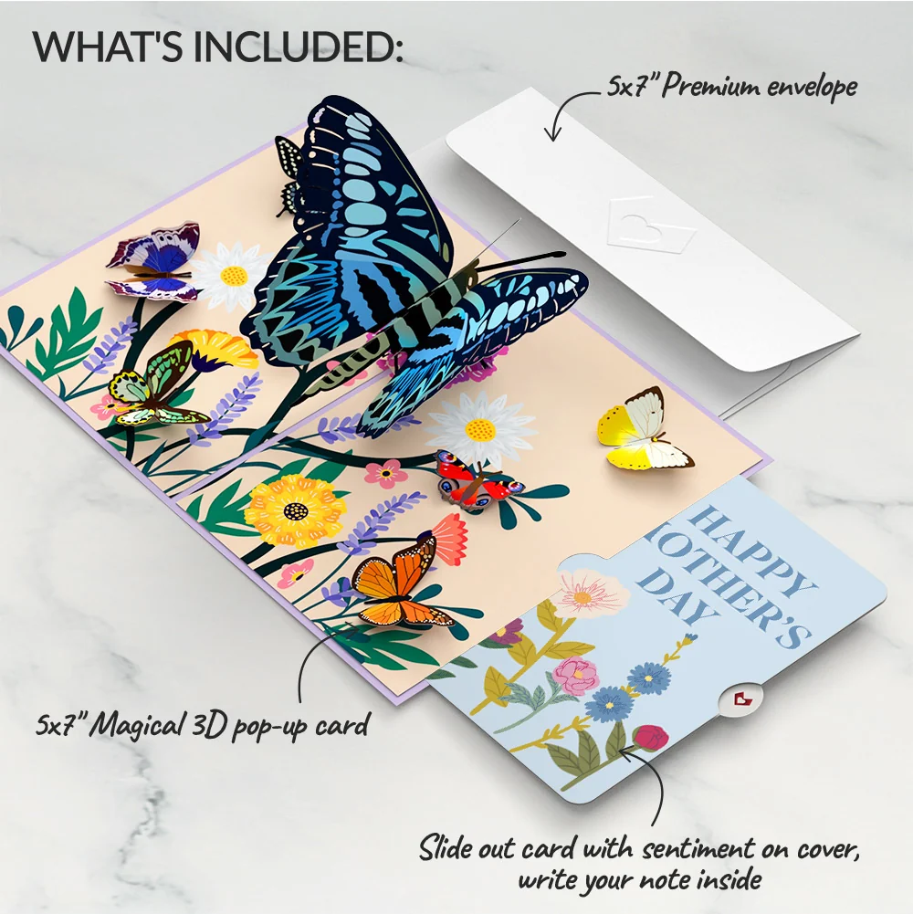 Lovepop Garden Butterflies Mother's Day Pop-Up Card and Sentiment Set - Image 2