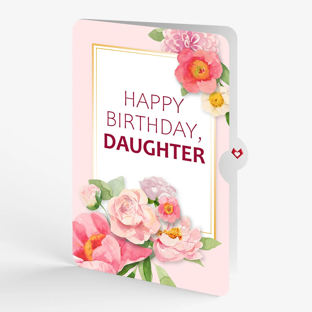 Lovepop Blush Blooms Birthday Pop-Up Card and Sentiment Set for Daughter Cream - Image 4
