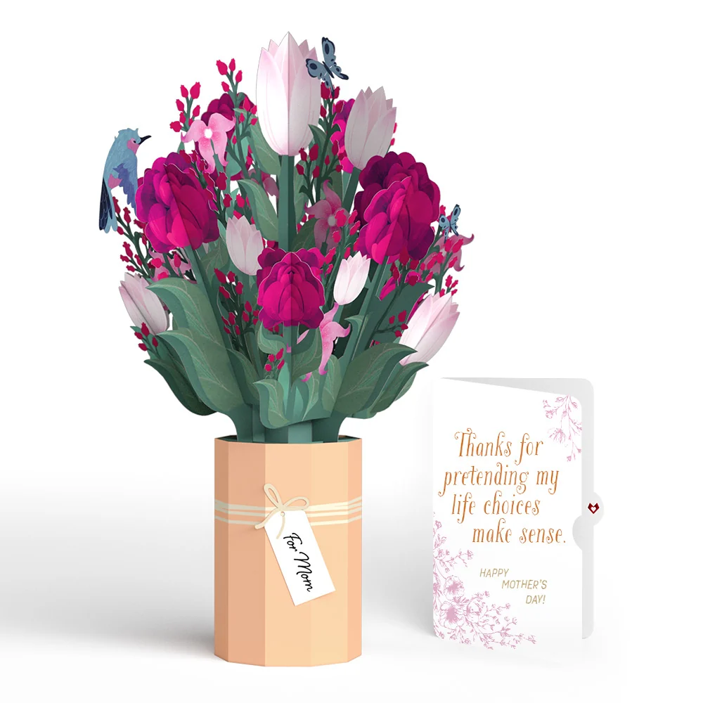 Lovepop Mother’s Day Bouquet and Sentiment Set for Mom Vase