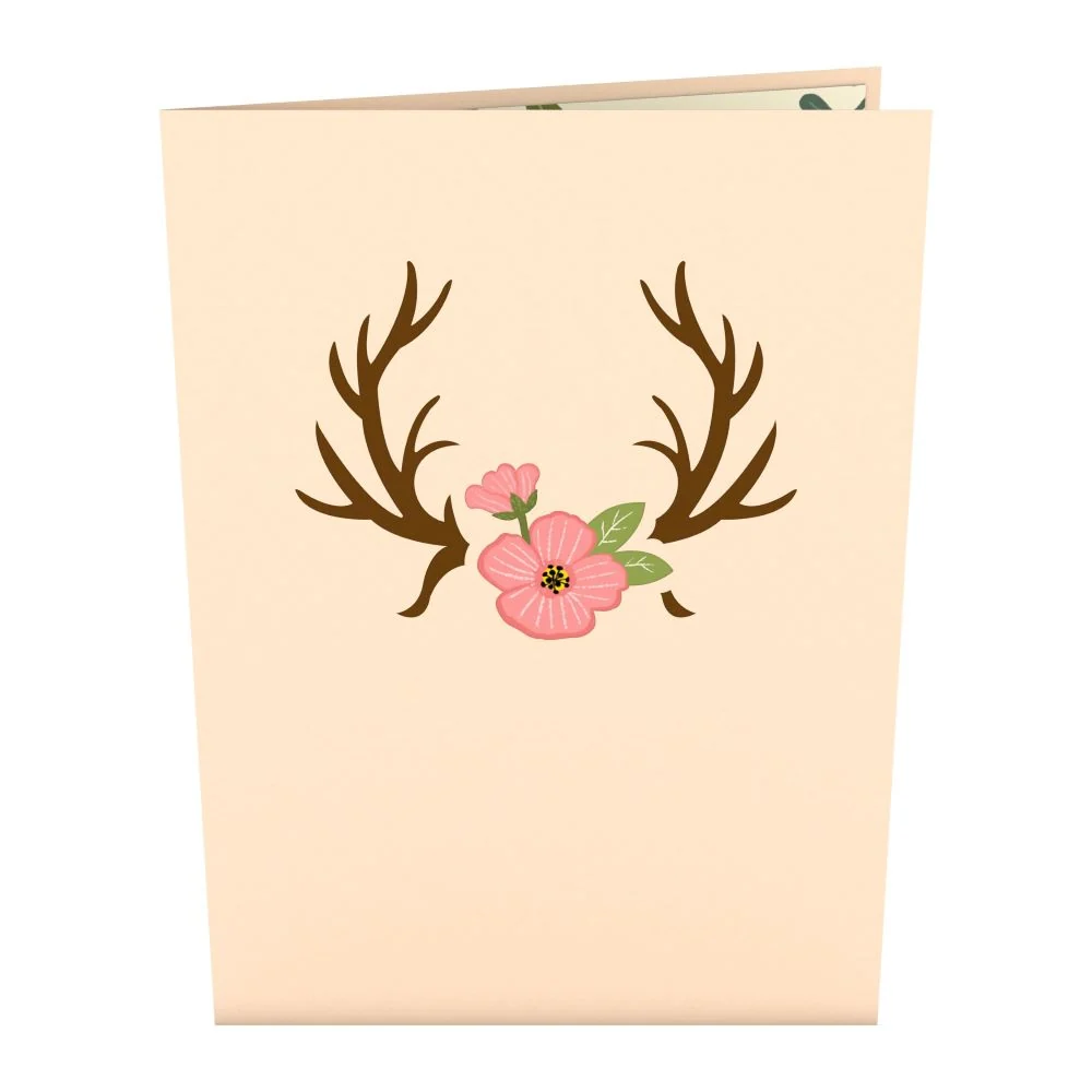 Lovepop Floral Deer Thank You Pop-Up Card - Image 4