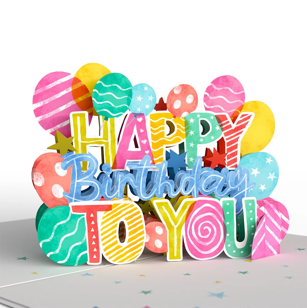 Lovepop Let's Celebrate Birthday Pop-Up Card and Sentiment Set for Granddaughter - Image 3