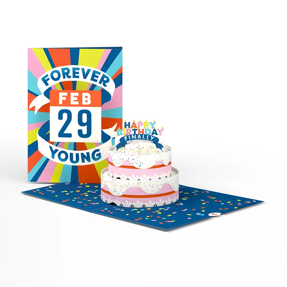 Lovepop Forever Young Leap Year Birthday Pop-Up Card