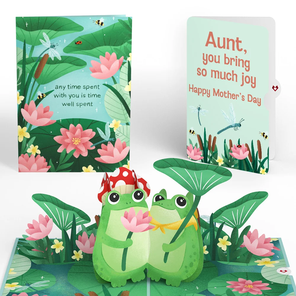 Lovepop Time Well Spent Frogs Mother’s Day Pop-Up Card and Sentiment Set for Aunt