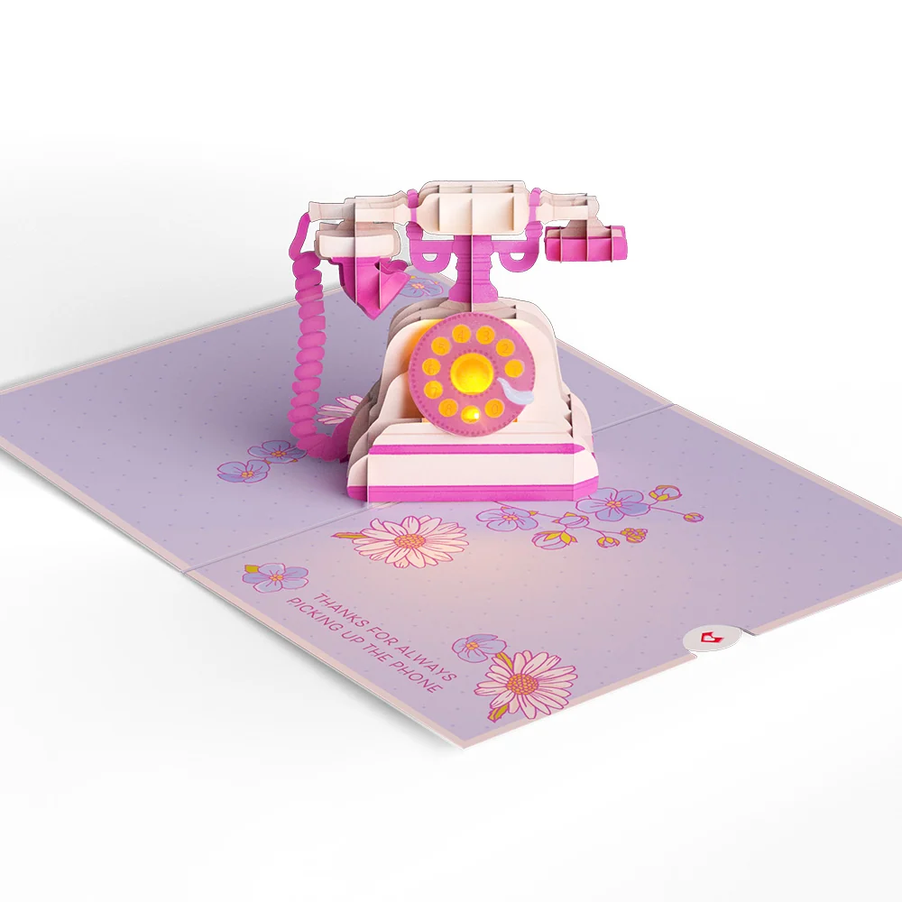 Lovepop 'Hey Mom' Vintage Phone Music and Lights Pop-Up Card - Image 4