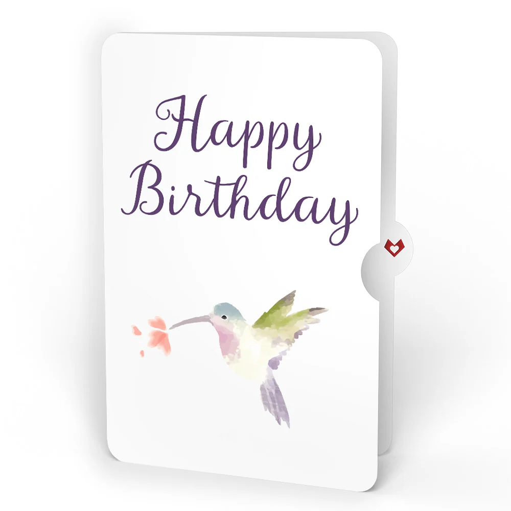 Lovepop Serene Hummingbird Birthday HeartFelt Charm Card and Sentiment Set - Image 4