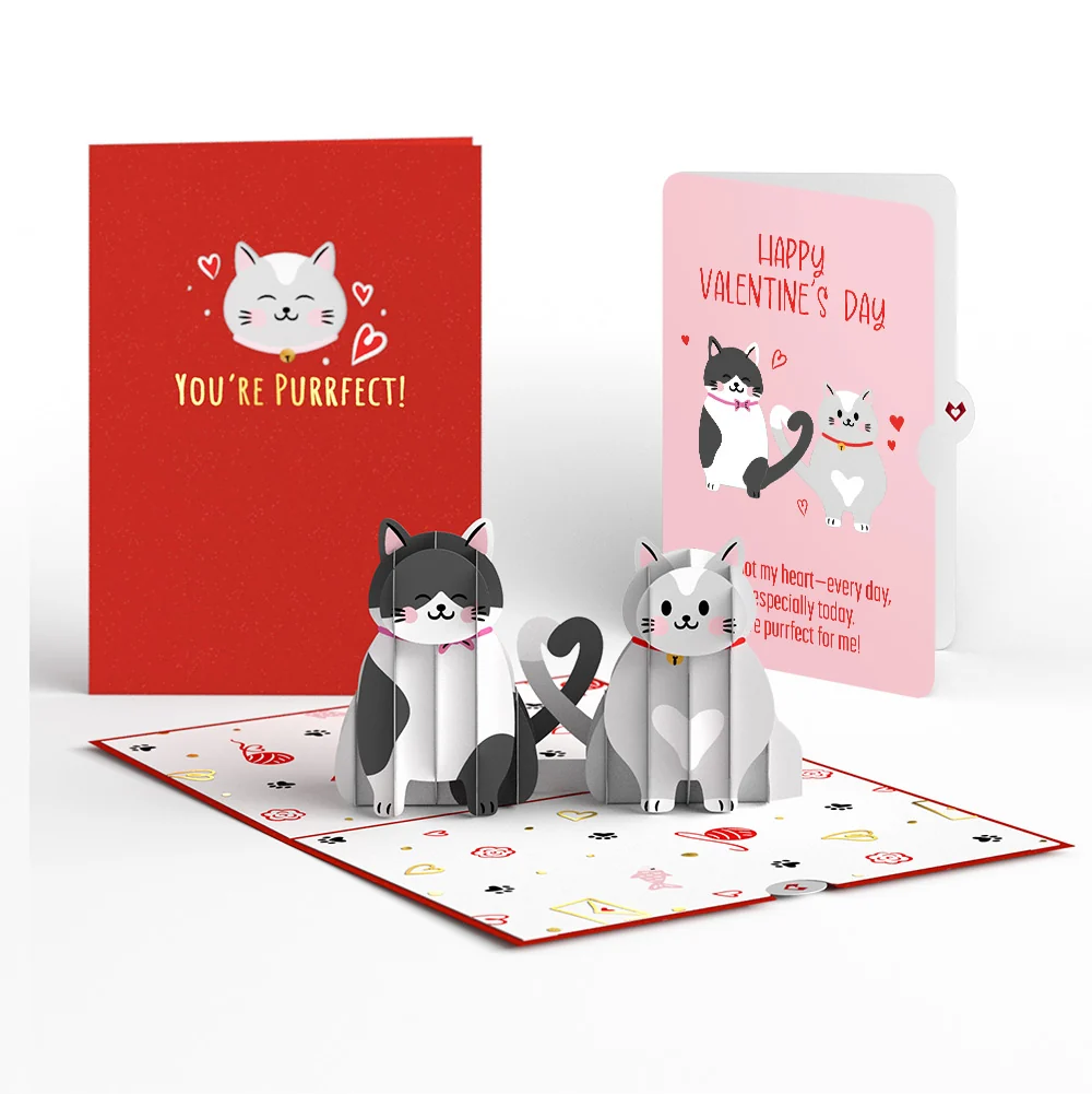 Lovepop Love Cats Valentine's Day Pop-Up Card and Sentiment Set