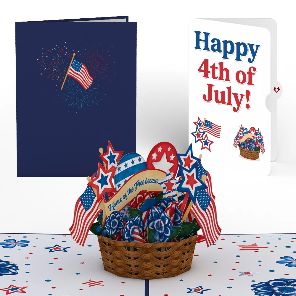 Lovepop Americana Basket 4th of July Pop-Up Card and Sentiment Set
