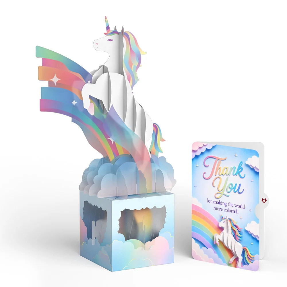 Lovepop Unicorn Thank You Unboxed Pop-Up Paper Sculpture and Sentiment Set
