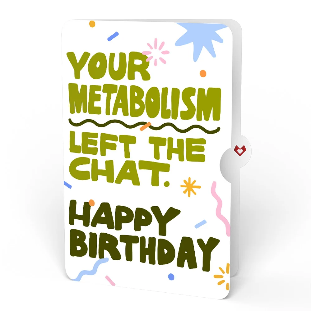 Lovepop Happy Birthday Confetti Cake Music and Lights Pop-Up Card and Metabolism Left The Chat Sentiment Set Candle - Image 4