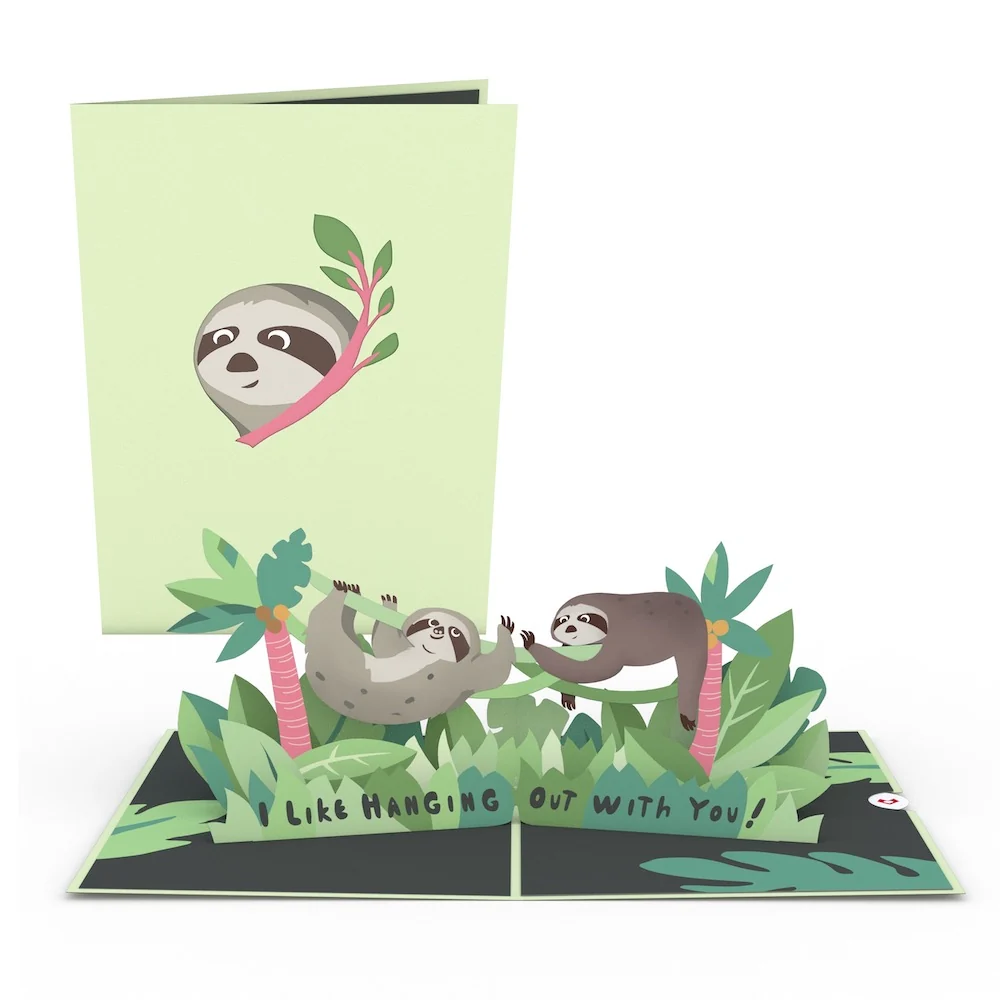 Lovepop Friendship Sloth Pop-Up Card