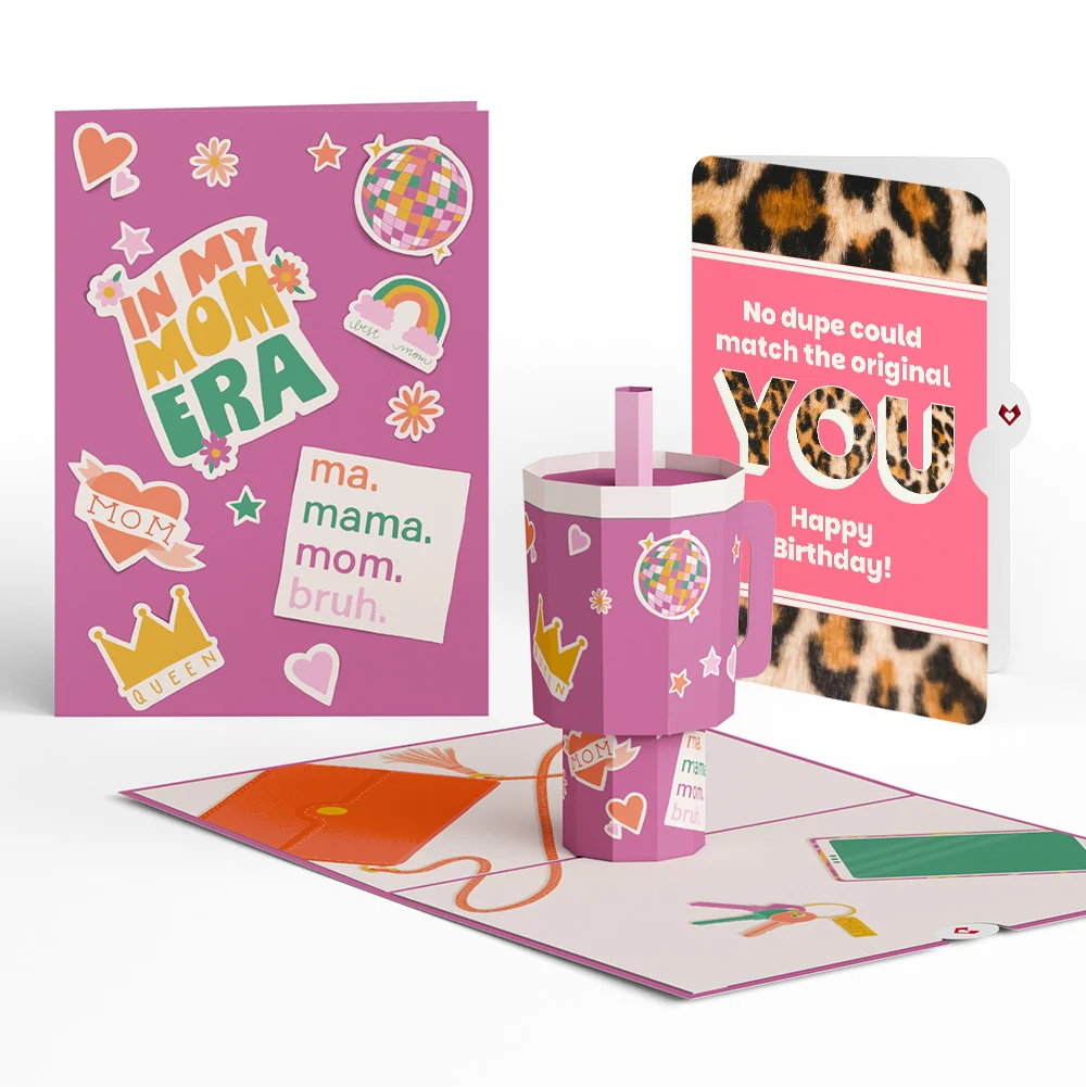 Lovepop Mom Era Tumbler Birthday Pop-Up Card and The original YOU Sentiment Set