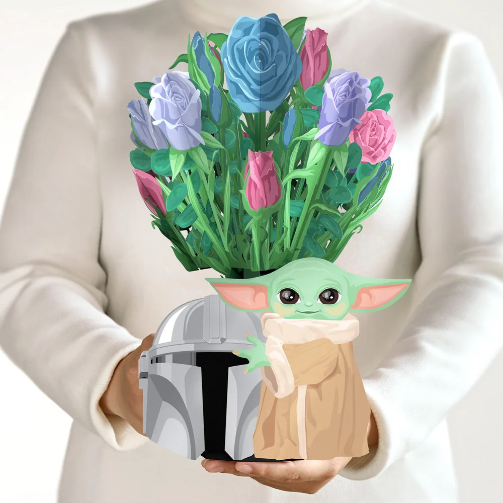 Lovepop Star Wars The Mandalorian Grogu Flower Buds Bouquet Vase