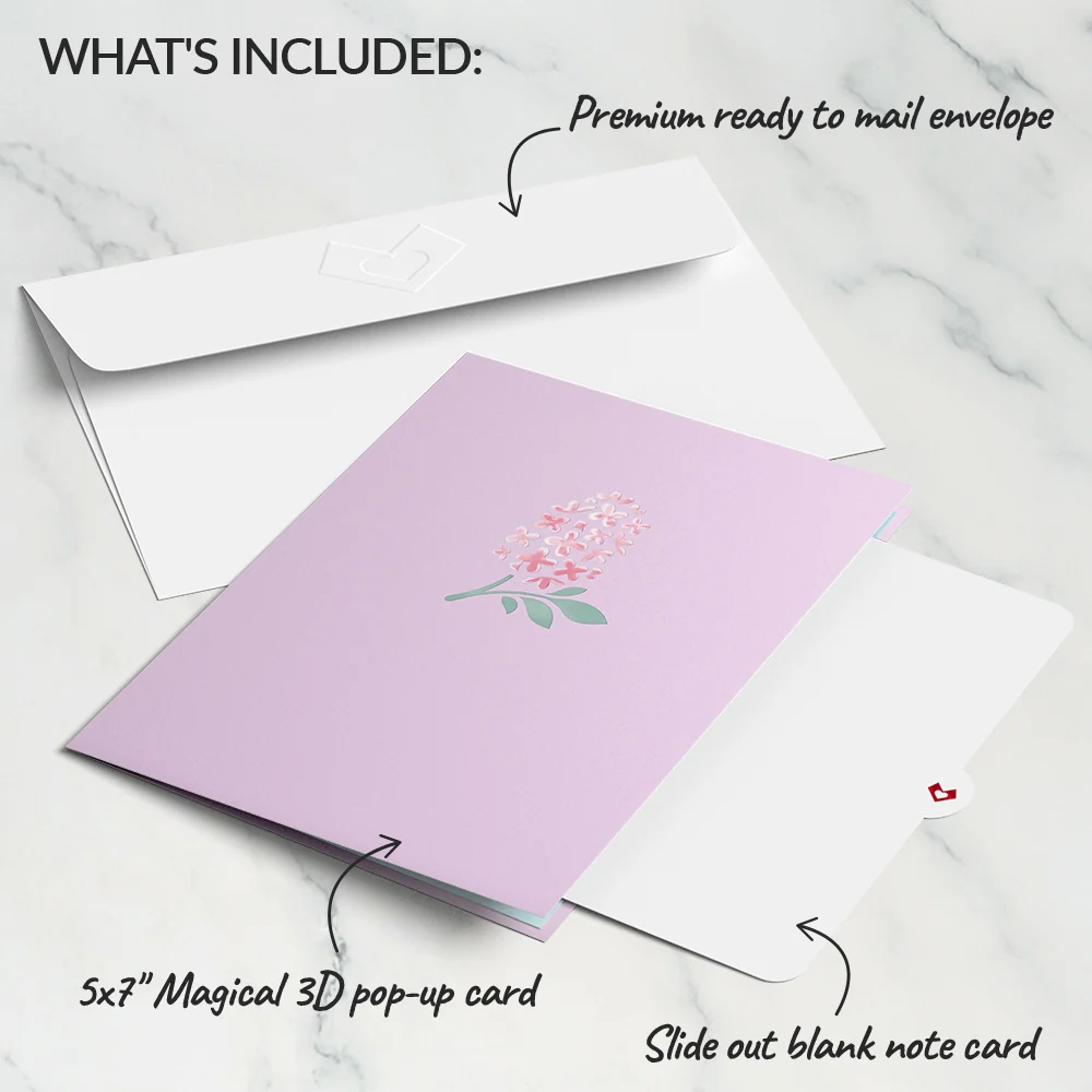 Lovepop Purple Lilacs Pop-up Card - Image 5
