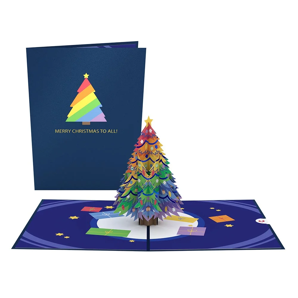 Lovepop Rainbow Christmas Tree Pop-Up Card