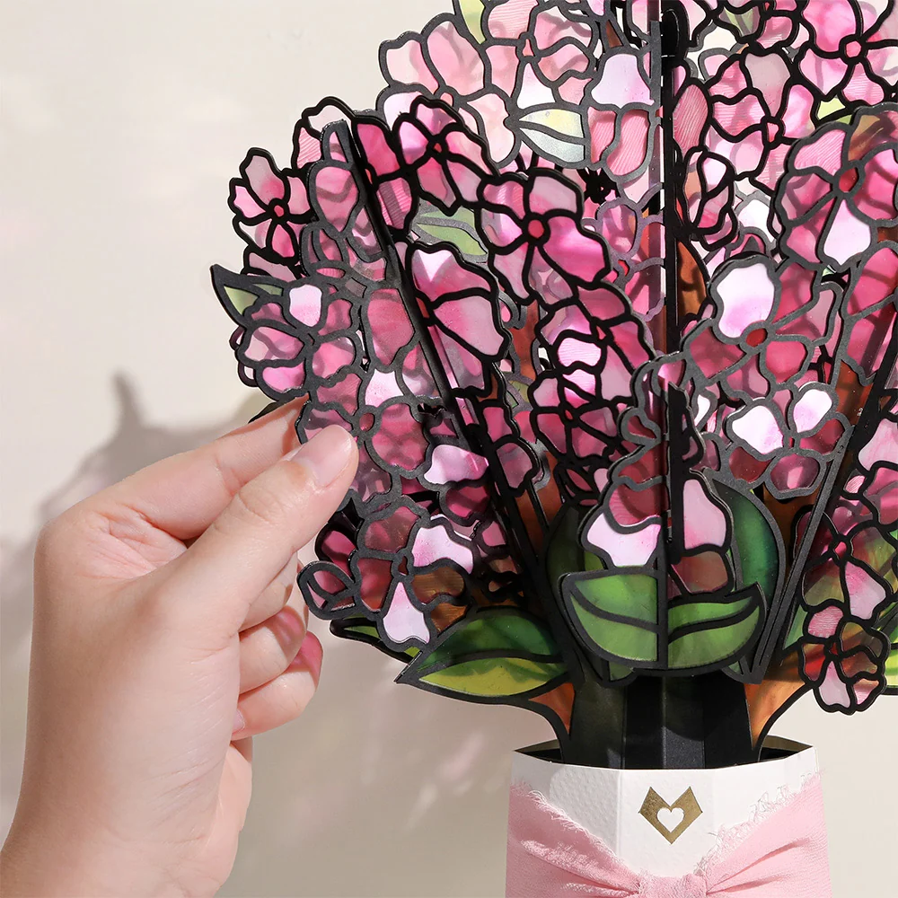 Lovepop Sun-dappled Cherry Blossom Mother’s Day Suncatcher Bouquet and Sentiment Set for Mom-to-be Glass - Image 3