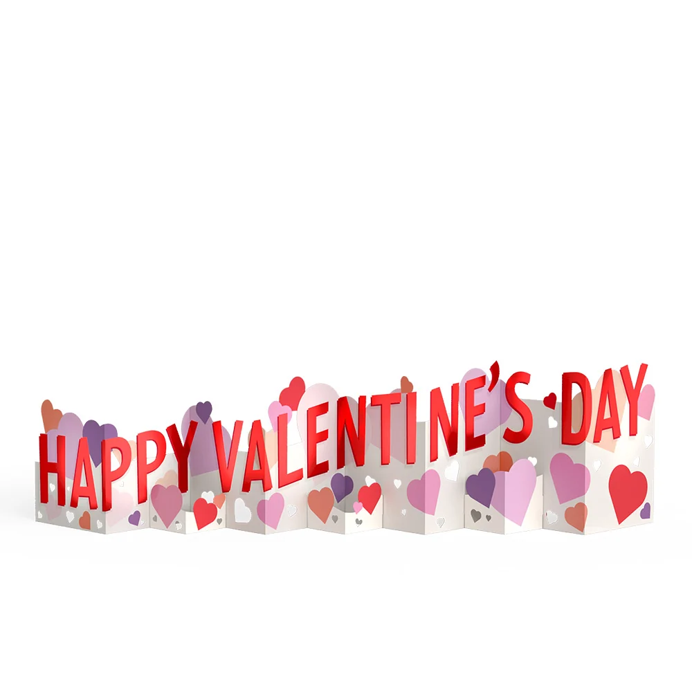 Lovepop Happy Valentine's Day Loooooong Card (Expands to 2 feet) and Sentiment Set for Daughter - Image 3