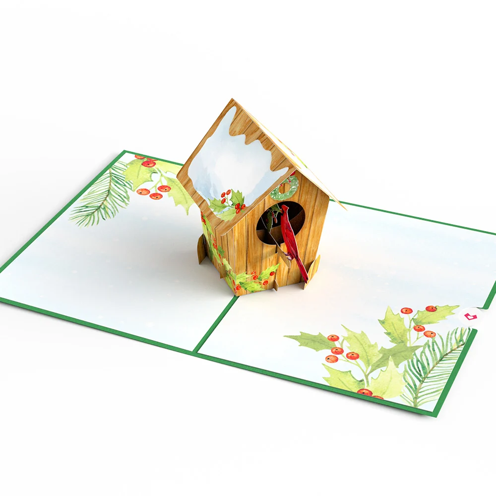 Lovepop Cardinal Birdhouse Pop-Up Card - Image 3