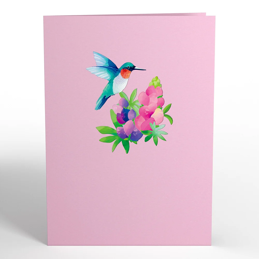 Lovepop Just Because Hummingbird Pop-Up Card & Suncatcher Bouquet Bundle - Image 4