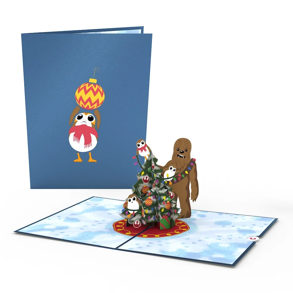 Lovepop Star Wars Chewie & Porgs Christmas Pop-Up Card