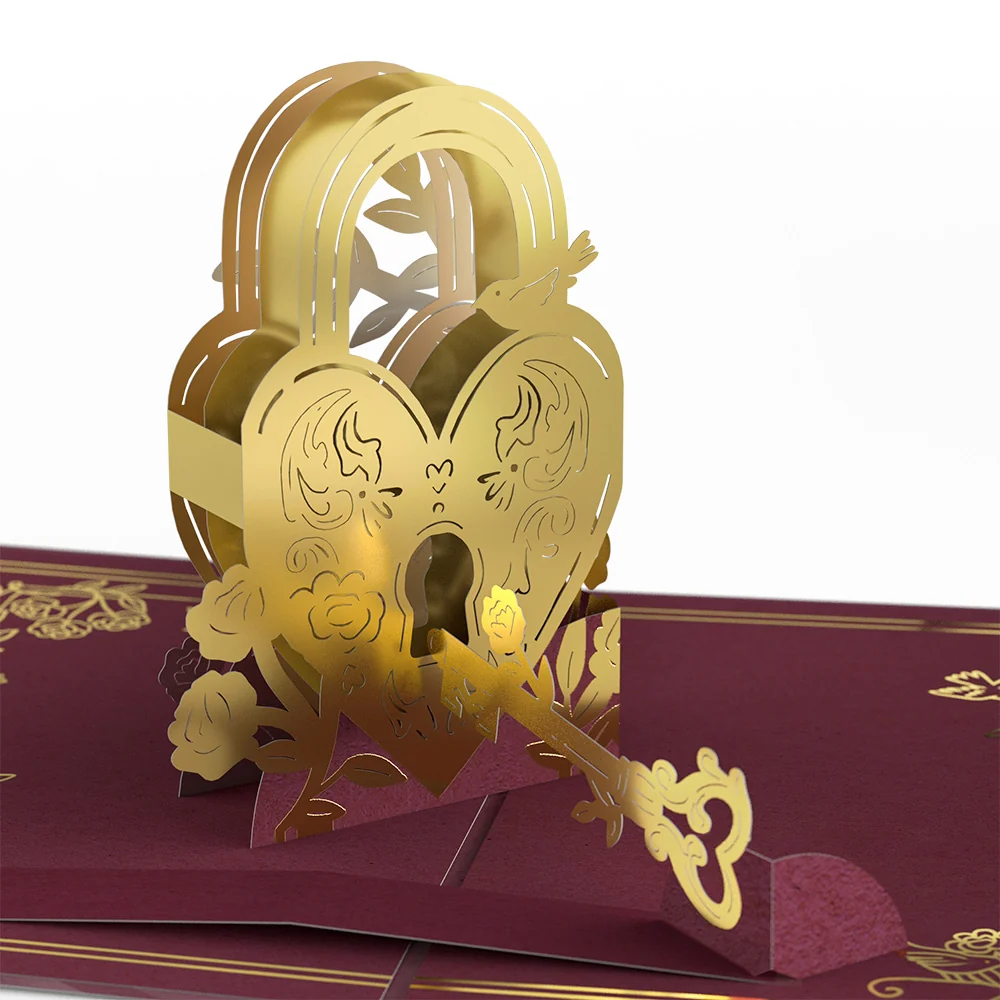 Lovepop Heart Lock and Key Pop-Up Card - Image 2