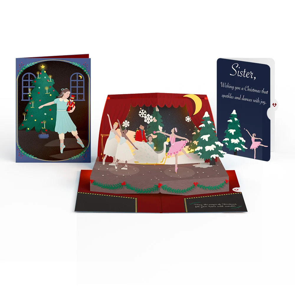 Lovepop The Nutcracker Christmas Magic Music and Lights Pop-Up Card and Sentiment Set for Sister Candle