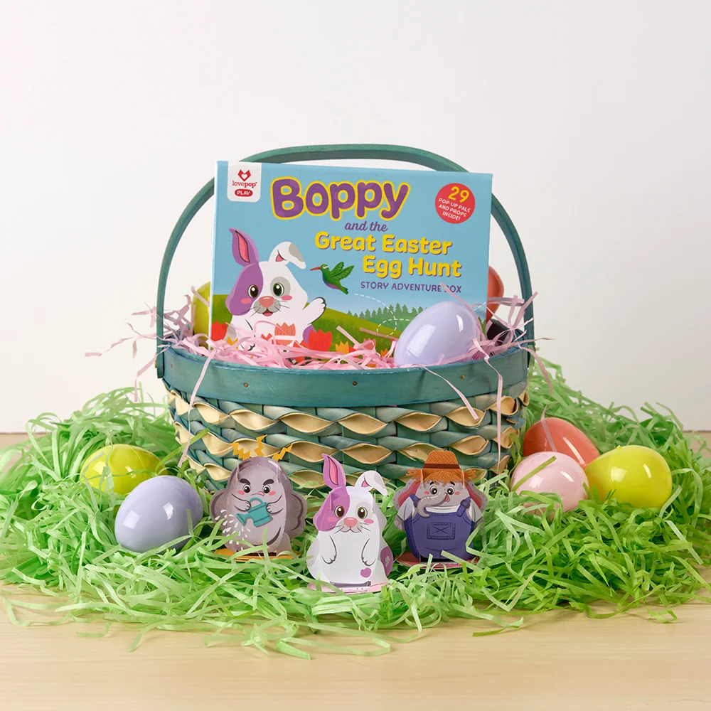 Lovepop Boppy and the Great Easter Egg Hunt Story Adventure Box Basket