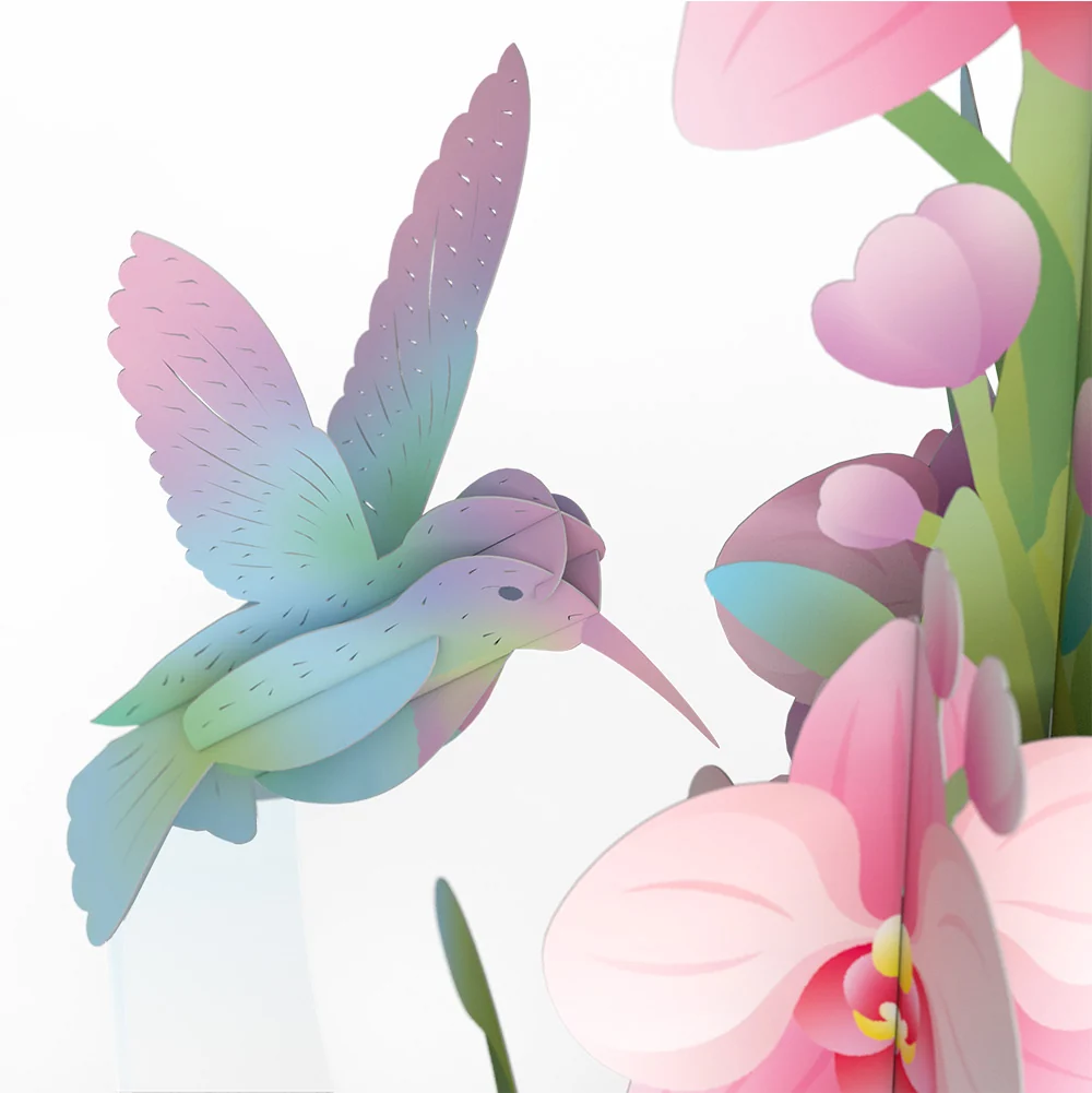 Lovepop Hummingbird Thank You Unboxed Pop-Up Paper Sculpture and Sentiment Set - Image 3
