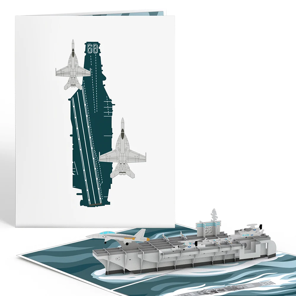 Lovepop U.S. Aircraft Carrier Pop-Up Card