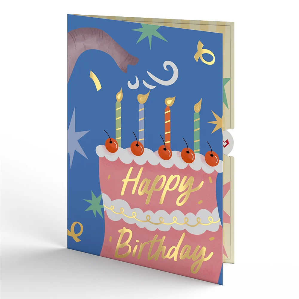 Lovepop Elephant Birthday Pop-Up Card Candle - Image 4