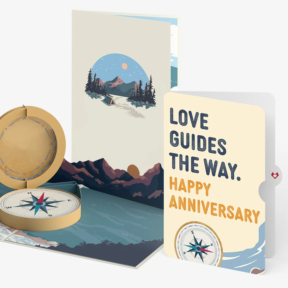 Lovepop Classic Compass Anniversary Pop-Up Card and Sentiment Set