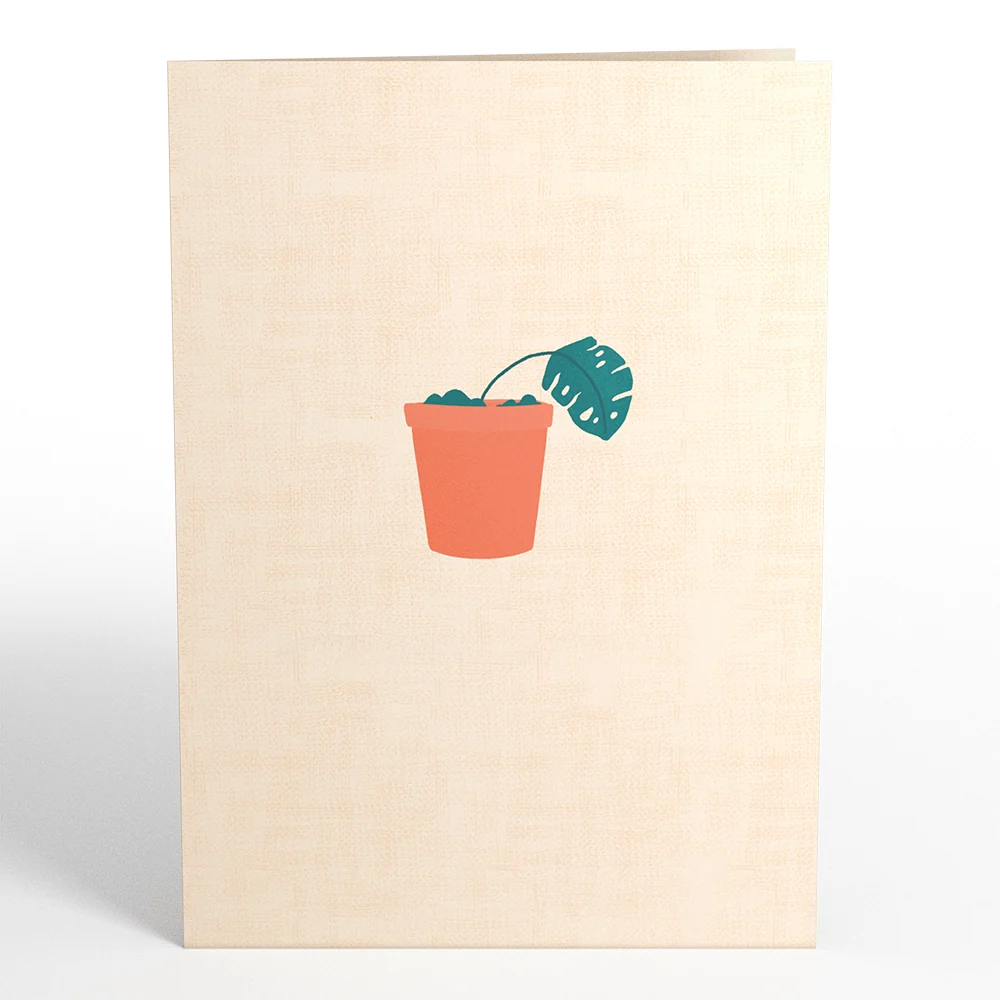 Lovepop Monstera Card With Mini Bouquet - Image 4