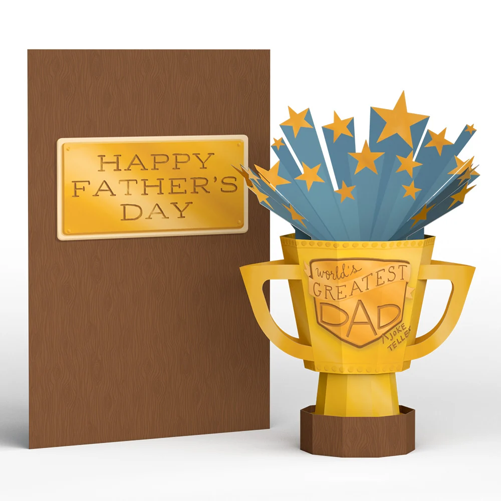 Lovepop World’s Greatest Dad Card with Mini Pop-Up Trophy Gift