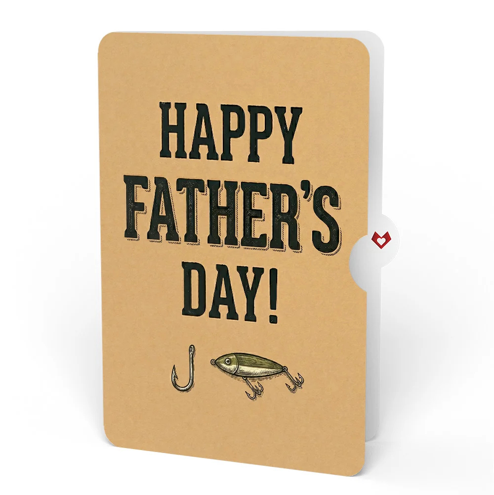 Lovepop Reel Kick-Bass Dad Father's Day Pop-Up Card and Fishing Lure Sentiment Set - Image 4