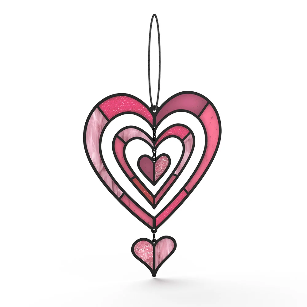 Lovepop Spinning Heart Valentine Suncatcher Card and Sentiment Set for Kiddo Glass - Image 3