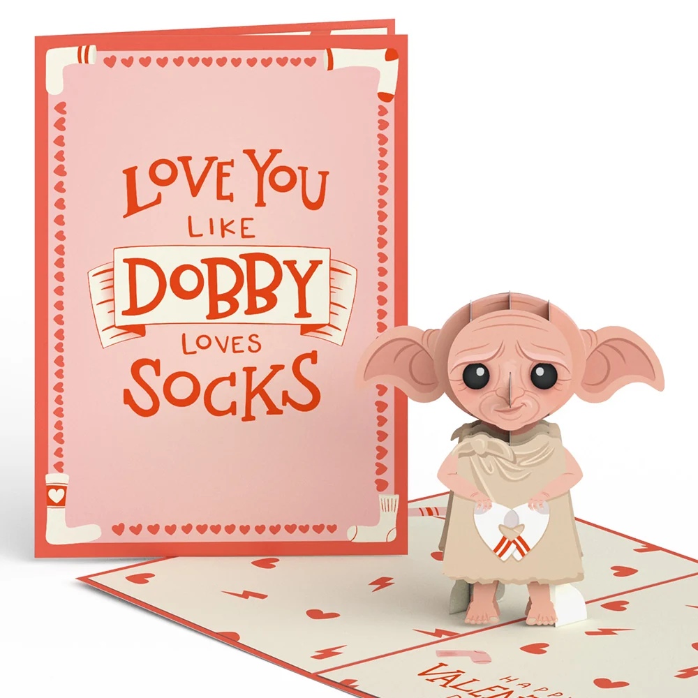 Lovepop Harry Potter Dobby Valentine’s Day Pop-Up Card & Flower Buds Bouquet Bundle - Image 3